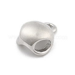 チューブベイル  ラウンド  プラチナ  9x7x4mm  穴：1.20mm&nbsp;KK-M306-07P-02