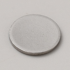 304 ステンレススチール スタンピング ブランク タグ カボション  フラットラウンド  ステンレス鋼色  12x1mm&nbsp;STAS-WH0033-50D