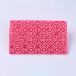 食品級プラスチッククッキー印刷金型  DIYビスケットベーキングツール  クローバー  ピンク  125x75x20mm&nbsp;LS-DIY-K009-54A