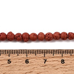 染色された合成溶岩石ビーズの連  ラウンド  レッド  4.5~5mm  穴：1mm  約88~90個/連  15.39''~15.67''（39.1~39.8センチメートル）&nbsp;GG-CBAAE19-05C