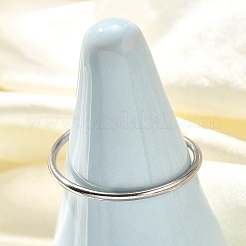女性用304ステンレススチールオープンカフリング  ステンレス鋼色  1.2mm  内径：18mm&nbsp;RJEW-F170-03P-05