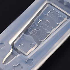 絞り袋の形DIYシリコンモールド  レジン型  UVレジン用  エポキシ樹脂ジュエリー作り  ホワイト  フルーツの模様  86x41x11mm&nbsp;DIY-I080-02D