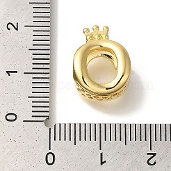 ラックメッキ真鍮ヨーロッパビーズ  大穴ビーズ  カドミウムフリー＆鉛フリー  長持ちメッキ  クラウン  18KGP本金メッキ  15.5x11x8mm  穴：4mm&nbsp;KK-U019-05G