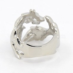 変色しにくい個性的レトロなメンズ 304 ステンレス リング  中空ドラゴン  ステンレス鋼色  16~24mm&nbsp;RJEW-L002-12