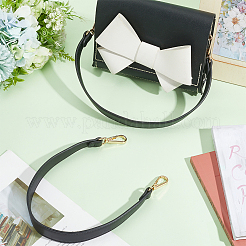 PUレザーバッグハンドル2個  バッグ交換用アクセサリー  ライトゴールド  ブラック  480x25mm&nbsp;FIND-CL0001-20