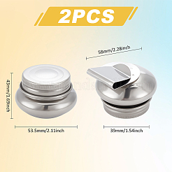 ステンレス製の油絵カップ  パレットコンテナカップ  描画用  ステンレス鋼色  5.8x5.35x4.3cm  内径：3.9のCM&nbsp;AJEW-WH0270-461