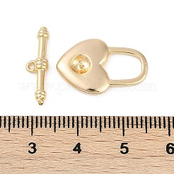 真鍮製マンテル  カドミウムフリー＆ニッケルフリー＆鉛フリー  ハート  18KGP本金メッキ  ハート：20.5x13x3mm  穴：8.5x6mm  バー：18.5x5x3mm  穴：1.2mm&nbsp;KK-K391-18G