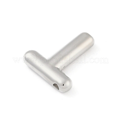 ラックメッキ真鍮チャーム  長持ちメッキ  鉛フリー＆カドミウムフリー  プラチナ  文字t  17.5x15x4mm  穴：1.8mm&nbsp;KK-A224-01T-P