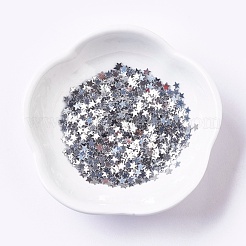 オーナメントアクセサリープラスチック製スパンコール/スパンコールビーズ  スター  グレー  2.5x2.5x0.1mm  約450000個/ポンド&nbsp;PVC-G001-05D