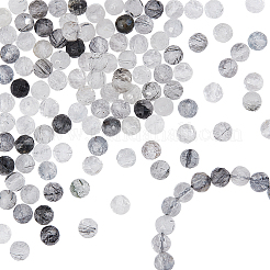 2連売り天然ルチルクォーツビーズ連売り  多面カット  ラウンド  3~3.5x2.5~3mm  穴：0.3mm  約114~141個/連  15.1~16.4インチ（38.4~41.8cm）&nbsp;G-NB0005-06