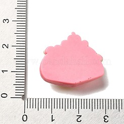 猫の形をした不透明樹脂のカボション  ロールケーキ  25x23.5x8.5mm&nbsp;RESI-S10-02C