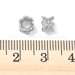 シェグレイスの真鍮ビーズ  カドミウムフリー＆ニッケルフリー＆鉛フリー  中空柱  プラチナ  6x4.5x4.5mm  穴：2.5mm&nbsp;XGRQ1A073-321P