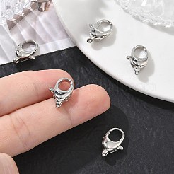 シェグレース 真鍮製ロブスタークラスプ  カドミウムフリーと鉛フリー＆ニッケルフリー  プラチナ  11x17x5mm  穴：1.8mm&nbsp;XGRQ7M815-976P