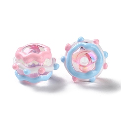 不透明なアクリルビーズ  手描きのビーズ  エナメル  ミックスカラー  14~15x18~20x18~20mm  穴：2~3mm&nbsp;ACRC-H001-01