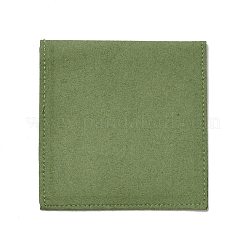 マイクロファイバーギフト包装ポーチ  ジュエリーポーチ  ダークオリーブグリーン  15.5x8.3x0.1cm&nbsp;LS-ABAG-Z001-01H