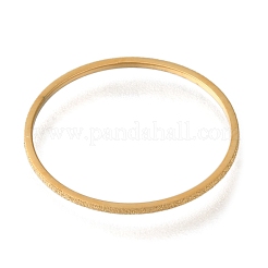 イオンプレーティング（IP）304ステンレススチール製プレーンバンドリング（女性用）  18KGP本金メッキ  0.5mm  内径：18mm&nbsp;RJEW-B066-14G