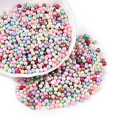 ガラスシードビーズ  不透明色  ラウンド  ミックスカラー  3.5~4x3~3.5mm  穴：0.8~0.9mm  約4500個/ポンド&nbsp;SEED-T007-01R