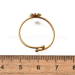 デイジー 304 ステンレススチール エナメル オープン カフ リング 女性用  ミックスカラー  6.5mm  調整可能&nbsp;RJEW-M061-01G-M