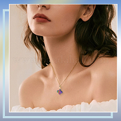 電気メッキ天然シェルビーズ60個  クロス  ミックスカラー  12.5x12x2.5mm  穴：0.6mm&nbsp;SHEL-SC0001-87