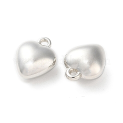 CCBプラスチックペンダント  ハートチャーム  プラチナ  18x15x8.5mm  穴：1.8mm&nbsp;CCB-C001-09D-P