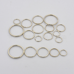混合鉄分割キーリング  キーホルダー留め金のパーツ  プラチナ  15~30mm  内径：12~28mm&nbsp;IFIN-X0029