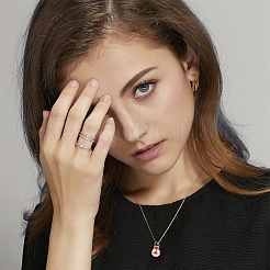 アクリル模造パールのペンダント  ラインストーンビーズと鉄のパーツ  ゴールドカラー  ラウンド  ミックスカラー  19~20x12mm  穴：4.5mm  10個/カラー  50個/セット&nbsp;IFIN-PH0023-63G