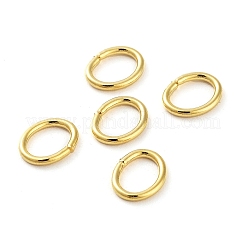 304ステンレススチールオープン丸カン  オーバル  18KGP本金メッキ  5x6x0.8mm  20ゲージ  内径：3x4.5mm&nbsp;STAS-F221-46S-G