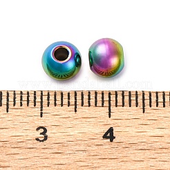 イオンプレーティング(IP) 202 ステンレススチール ロンデル スペーサー ビーズ  6x5mm  穴：2mm&nbsp;STAS-F094-06B-C