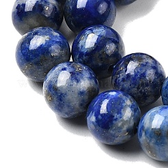 天然石ラピスラズリビーズ連売り  グレードAB  ラウンド  8~8.5mm  穴：0.8mm  約48~49個/連  15.35~15.55''（39~39.5センチメートル）&nbsp;G-G344-A09-8mm