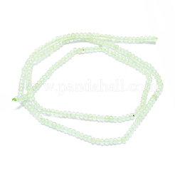 天然石プレナイトビーズ連売り  多面カット  ロンデル  2~2.5x2mm  穴：0.5mm  約223~226個/連  14.96~15.16インチ（38~38.5cm）&nbsp;G-G106-A26-01