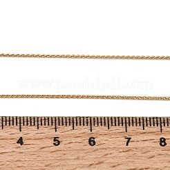 1mm ユニセックス 304ステンレススチール Sチェーンネックレス  調節可能なスライダーネックレス  ゴールドカラー  19.88インチ（50.5cm）&nbsp;NJEW-P356-05G