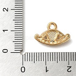 合金エナメルラインストーンガラスペンダント  ゴールドカラー  ナザールボンジュウ  目  10.5x16x2.5mm  穴：1mm&nbsp;X1-ENAM-U003-02G-05