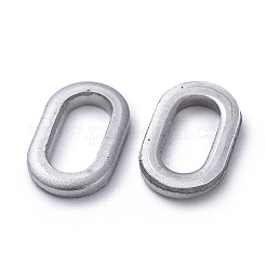 変色しにくい304ステンレススチール製リンクリング  オーバル  ステンレス鋼色  10.8x6.5x1.3mm  内径：7.5x3.2mm&nbsp;LS-STAS-E466-15P