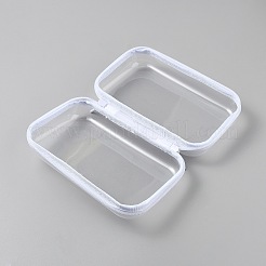 ポータブル旅行用PVC長方形包装ジッパーボックス  化粧品用  ジュエリー  商品  透明  184x114x58.5mm  内径：175x103mm&nbsp;CON-WH20020-01D