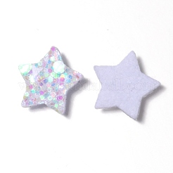 キラキラ不織布装飾アクセサリー  スパンコール/スパンコール付き  髪弓  スター  ホワイト  1.5x1.4x0.15cm&nbsp;AJEW-WH0002-11B