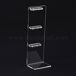 透明アクリルイヤリングディスプレイスタンド  L字型  透明  19.5x6.3x0.95cm  穴：1.6mm&nbsp;EDIS-G014-06