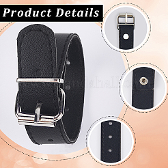 人工皮革ベルト  自転車のかご固定用  合金パーツ  ブラック  215x19x8.5mm  穴：2mm&nbsp;FIND-WH20019-200C