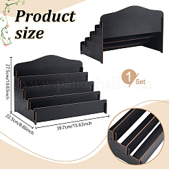 MDF ディスプレイ ライザー  グリーティングカードディスプレイ用  ブラック  完成品：22.5x39.7x27.5cm&nbsp;ODIS-WH0025-227A