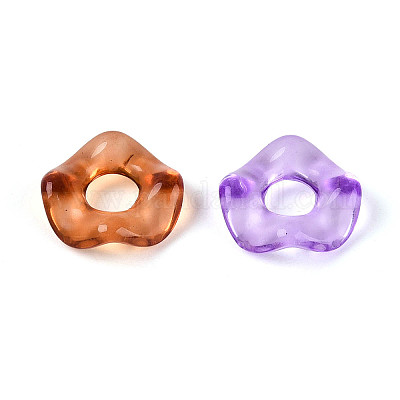 透明なアクリルビーズ  ツイストディスク  ミックスカラー  12x4mm  穴：4.5mm  約2083個/500g&nbsp;OACR-Q197-06-1
