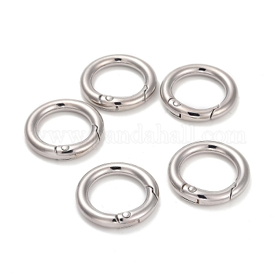 合金プッシュ式リングカン  Oリング  プラチナ  6ゲージ  24x4mm  内径：16.5mm&nbsp;PALLOY-M015-01P-1