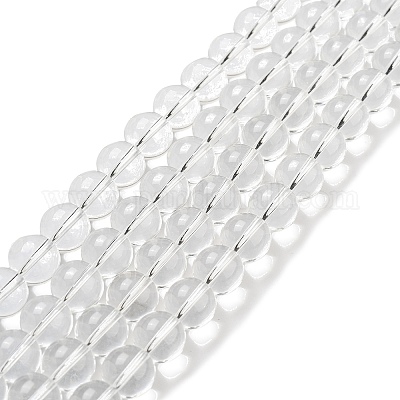 ラウンドガラスビーズ連売り  透明  10mm  穴：1mm  約40個/連  15.3インチ&nbsp;GLAA-P002-10mm-02-1
