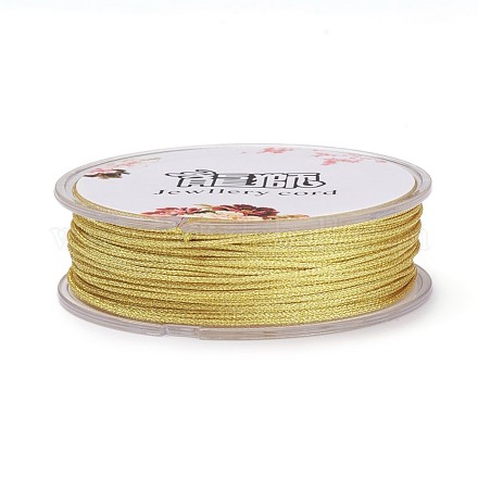 ポリエステルメタリック糸  ゴールド  1mm  約32.8ヤード（30m）/ロール&nbsp;OCOR-G006-02-1.0mm-34-1