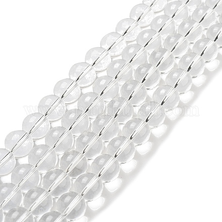 ラウンドガラスビーズ連売り  透明  10mm  穴：1mm  約40個/連  15.3インチ&nbsp;GLAA-P002-10mm-02-1