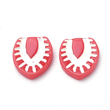 樹脂カボション  葉  カラフル  15.5x13.5x3mm&nbsp;CRES-S303-37-1