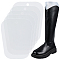 Plastic Boot Shaper Form Inserts, Boots Tall Support, Random Patterns or None Pattern, Trapezoid, Clear, 320x255x0.6mm, Hole: 20mm