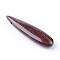 Natural Red Rainbow Jasper Pendants, teardrop, 35~37x10x5~6mm, Hole: 1mm