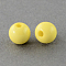 Solid Chunky Acrylic Ball Beads, Round, Champagne Yellow, 4mm, Hole: 1mm, about 14800pcs/500g