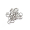 Iron Open Jump Rings, Platinum, 3x0.5mm