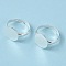Brass Pad Ring Bases, Lead Free and Cadmium Free, Adjustable, Silver Color Plated, 12mm