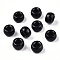 Opaque Plastic Beads, Barrel, Black, 9x6mm, Hole: 3.8mm, about 1950pcs/500g